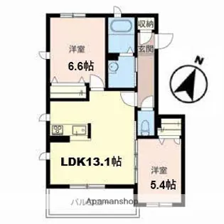 シエル クレールA棟【3階】の間取り