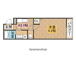 ピュール奥本【210号室】の間取り