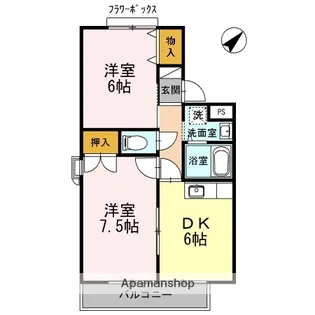 ハイツプラムナイン【101号室】の間取り