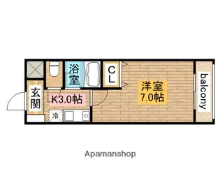 ベルデ堺東【211号室】の間取り