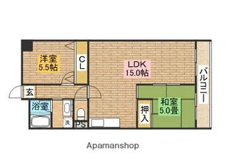 パークテラス北花田【6階】の間取り
