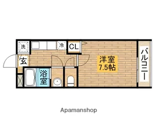 ロイヤルパレス【206号室】の間取り