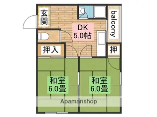 ハイツチェリー【203号室】の間取り