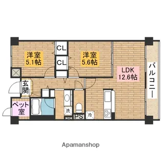 ストーク宮苑【405号室】の間取り