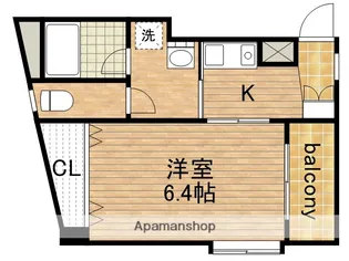 STUDIO1,OKUNO【301号室】の間取り