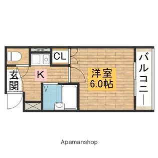 1Kの間取り画像