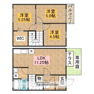 トワメゾン山手【102号室】の間取り