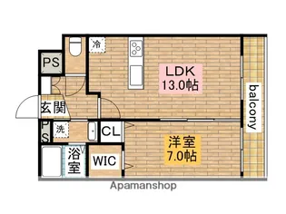シャーメゾン賑町【201号室】の間取り