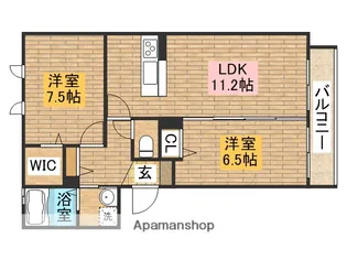 メゾン・ド・ショコラ【B105号室】の間取り
