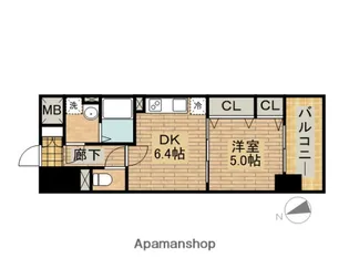 シティーコート堺駅前ロータリー【802号室】の間取り