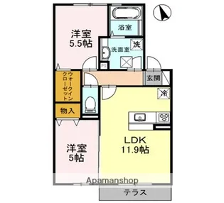 アビタシオン【1階】の間取り