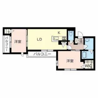 ヴェールジャルダン【202号室】の間取り