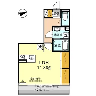 アネスティー【203号室】の間取り