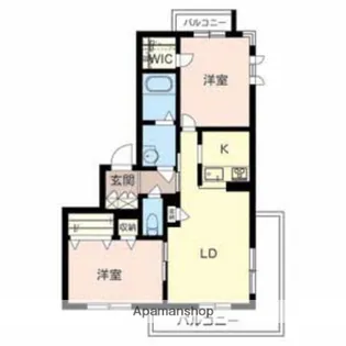 BLANC NOIR(ブランノワール)【201号室】の間取り