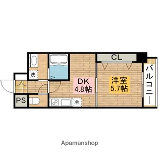 KREHL宿院【705号室】の間取り