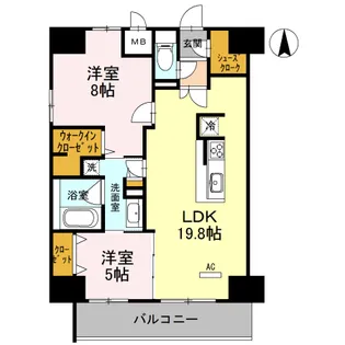 グラン ラヴィ レジデンス【1303号室】の間取り