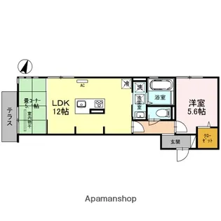 ルナピエーナ B棟【106号室】の間取り