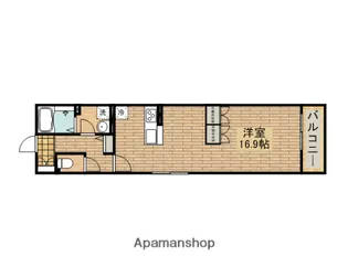 プレジール【202号室】の間取り