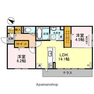 ラディアコート【303号室】の間取り