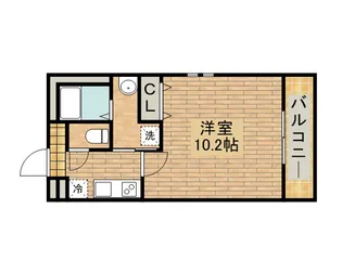 フジパレス湊Ⅱ番館【201号室】の間取り