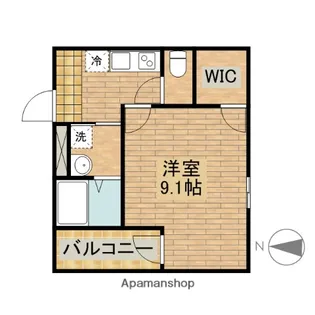 1Kの間取り画像