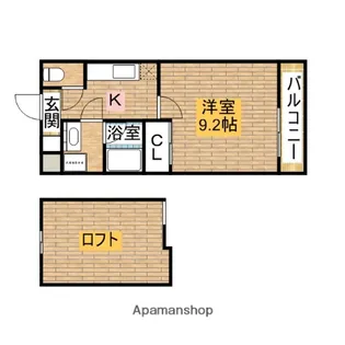 1Kの間取り画像