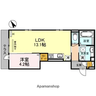 フェスタ大仙【1階】の間取り