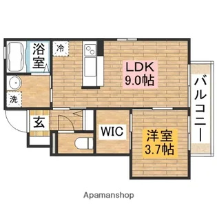 ソレイユ デュオ【102号室】の間取り