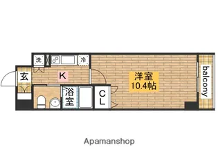 フェニックスレジデンス堺東【615号室】の間取り