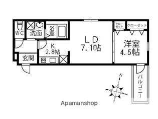 ソレイユ百舌鳥Ⅲ番館【103号室】の間取り