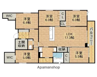 シャーメゾン堺東【401号室】の間取り