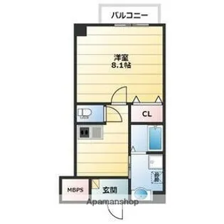 エヌエムスワサントオンズサウス【4FB号室】の間取り