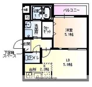 フジパレス堺大浜中町Ⅱ番館【301号室】の間取り