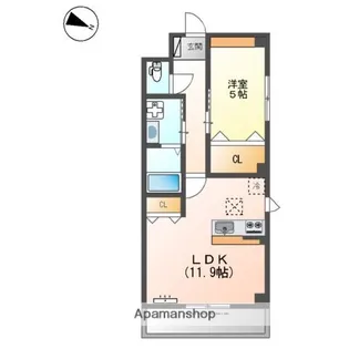 サニーコート香ヶ丘【101号室】の間取り