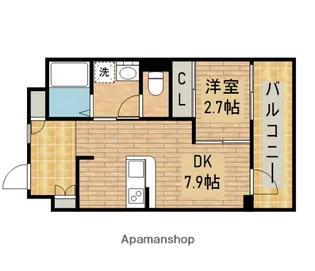 サザンクレスト七道シエル【209号室】の間取り