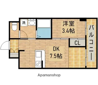 サザンクレスト七道シエル【307号室】の間取り