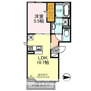 SYU HOUSE【201号室】の間取り