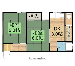 ピュアホーム常磐町【203号室】の間取り