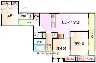 3LDKの間取り画像