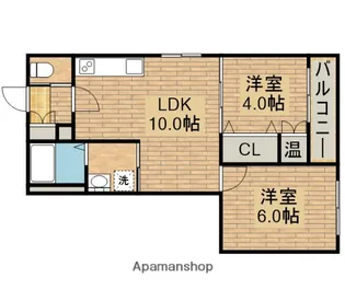 GRANDIR石津川【301号室】の間取り