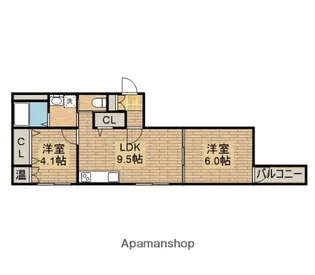 GRANDIR石津川【302号室】の間取り