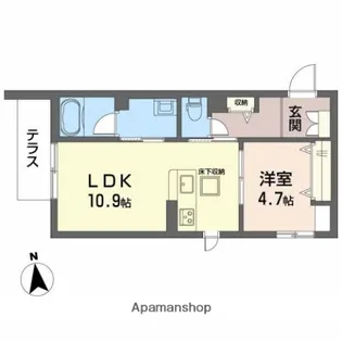 HARUなかもず【102号室】の間取り