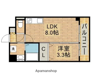 スプランディッド堺東【1306号室】の間取り