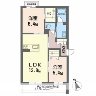 シャーメゾン ヤマウチ【201号室】の間取り