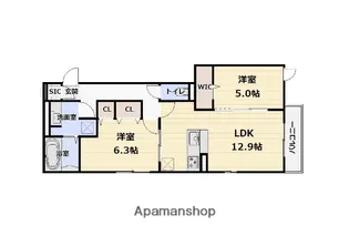 ロイズパレス中百舌鳥EAST【302号室】の間取り