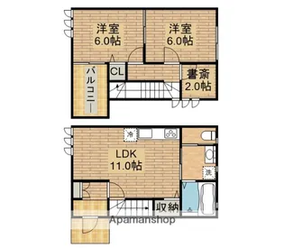 三国ヶ丘RESIDENCE【E103号室】の間取り