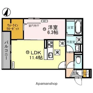 Clashist(クラシスト)常磐町【1階】の間取り