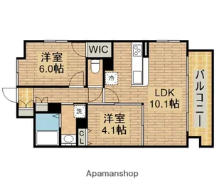 2LDKの間取り画像