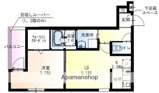 フジパレス三国ヶ丘ノース【103号室】の間取り