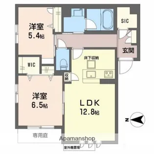 SHAMAISON ECRACIE【101号室】の間取り